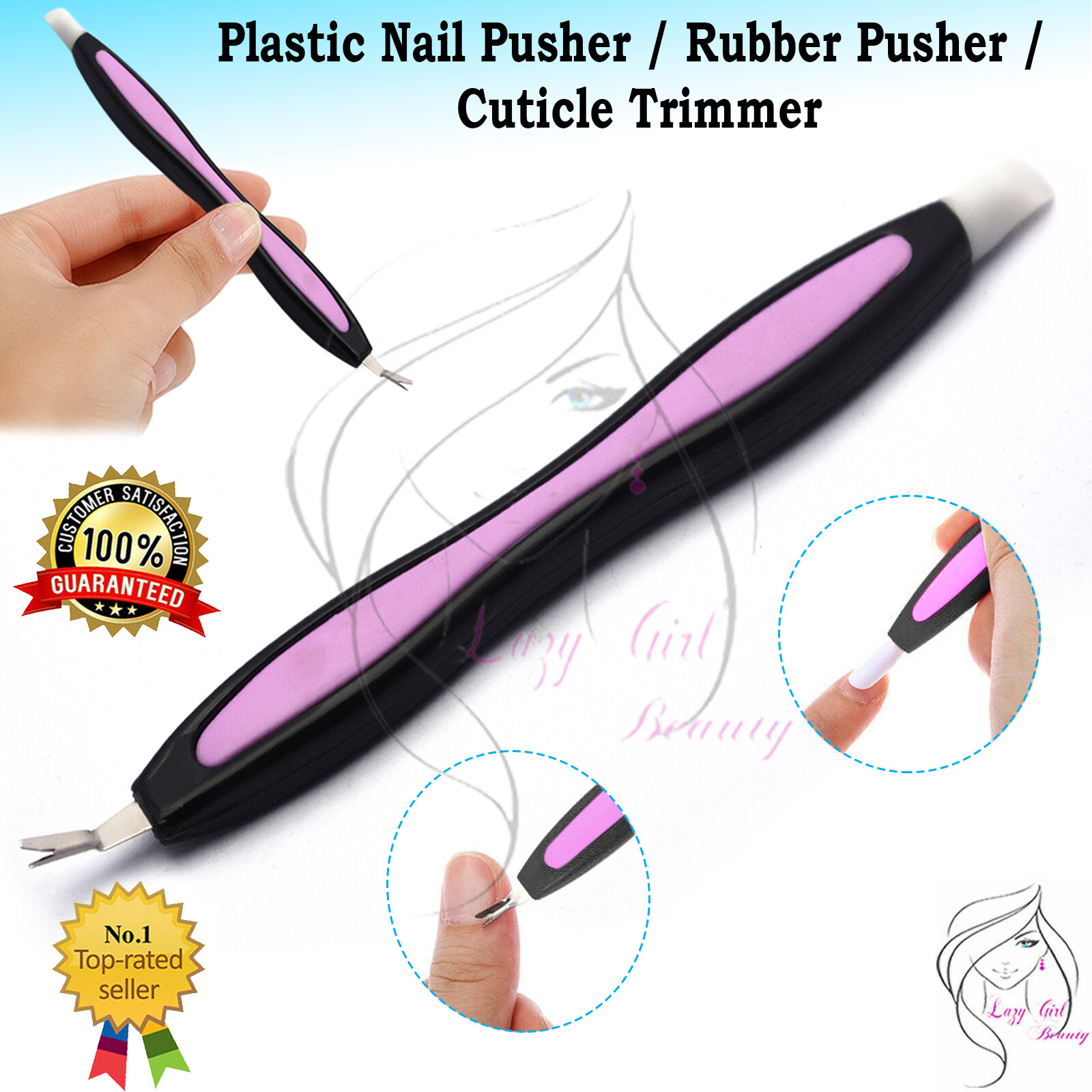 Cuticle Pusher Stainless Steel Nail Scraper Remover Manicure Pedicure Tool Arts