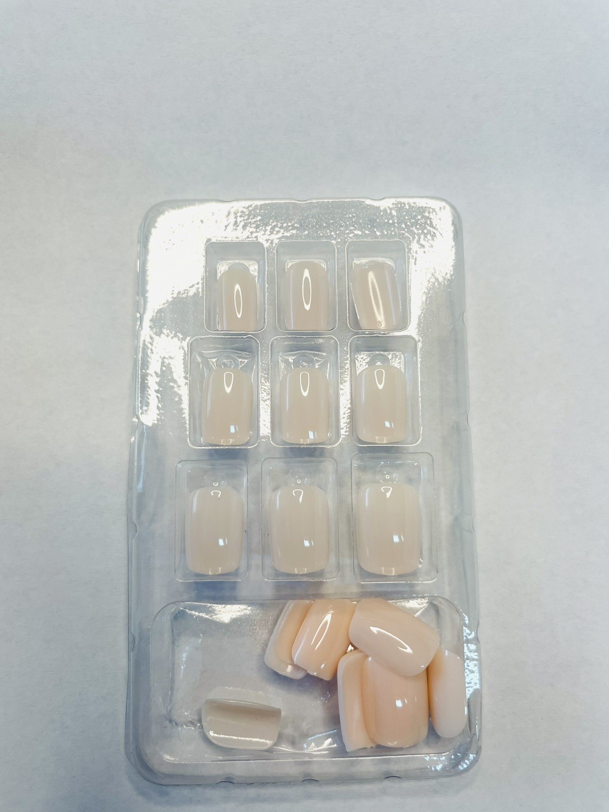 Glossy Milky Nude Press On Nail