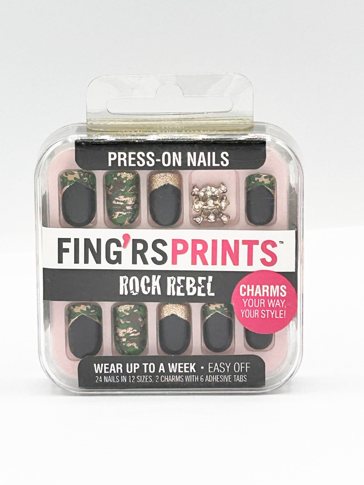 Fing’rs Prints Press-On Nails, Shiny Finish, Short (Choose Your Color)