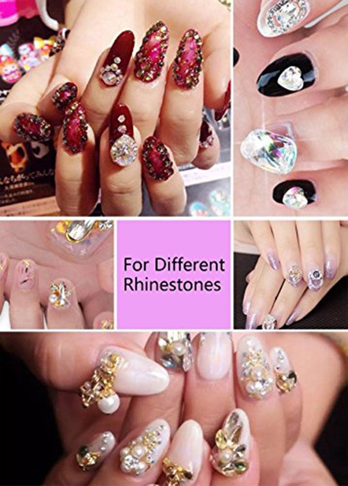 Minejin Nail Art Rhinestone Glue Gem 0.27 Fl Oz (Pack of 2), 2 Boxes
