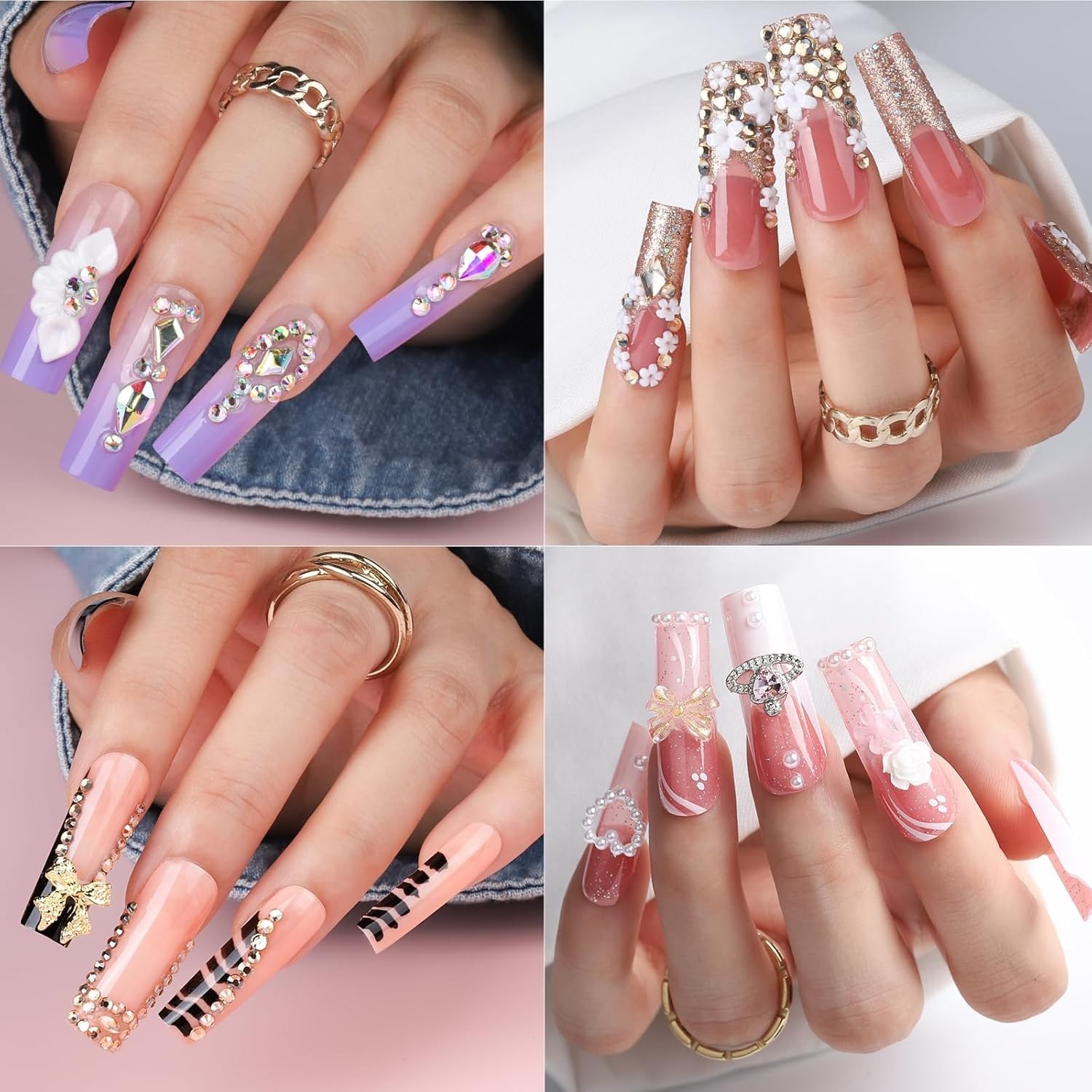 600 Pcs Clear Coffin Nail Tips, Acrylic Nail Kit, Clear Press On Nails, Long …