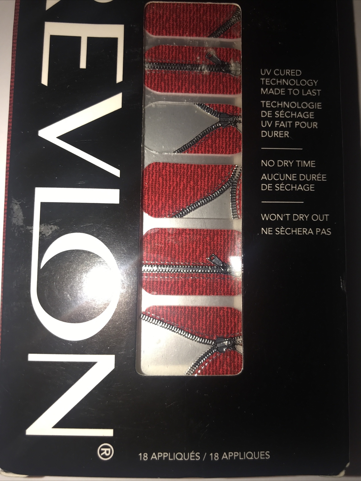 REVLON**Nail Art**3D (18) JEWEL APPLIQUES Denim&Diamonds~#04 ZIP IT~~NEW~~BOXED