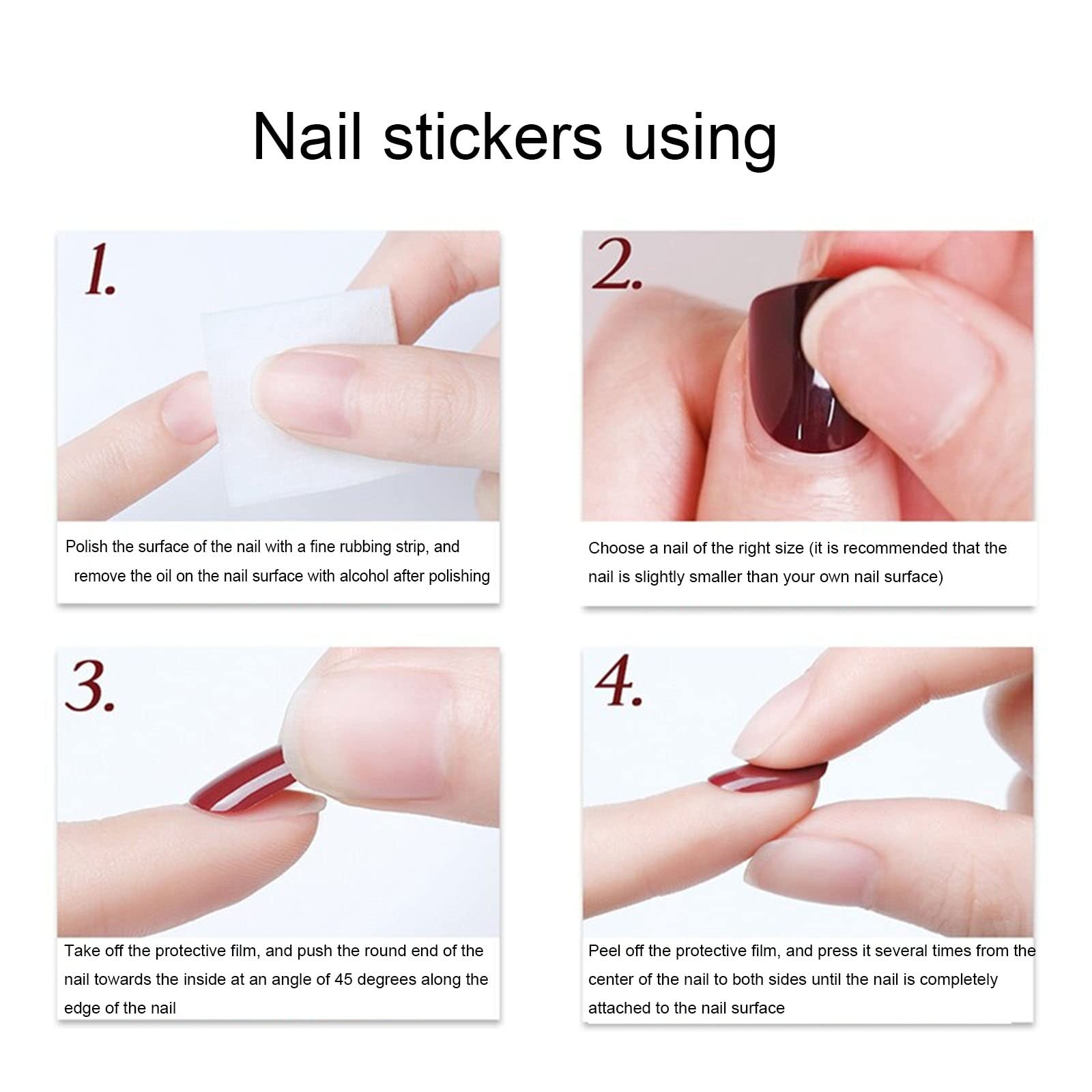 4th of July Press On Nails Short Square Red Blue Fake Nails Press ons Nail Ar…