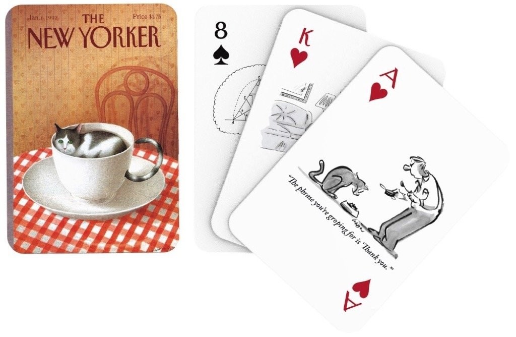 New York Puzzle Company Cat Cartoon Playing Cards 2.5″x3.5″, White