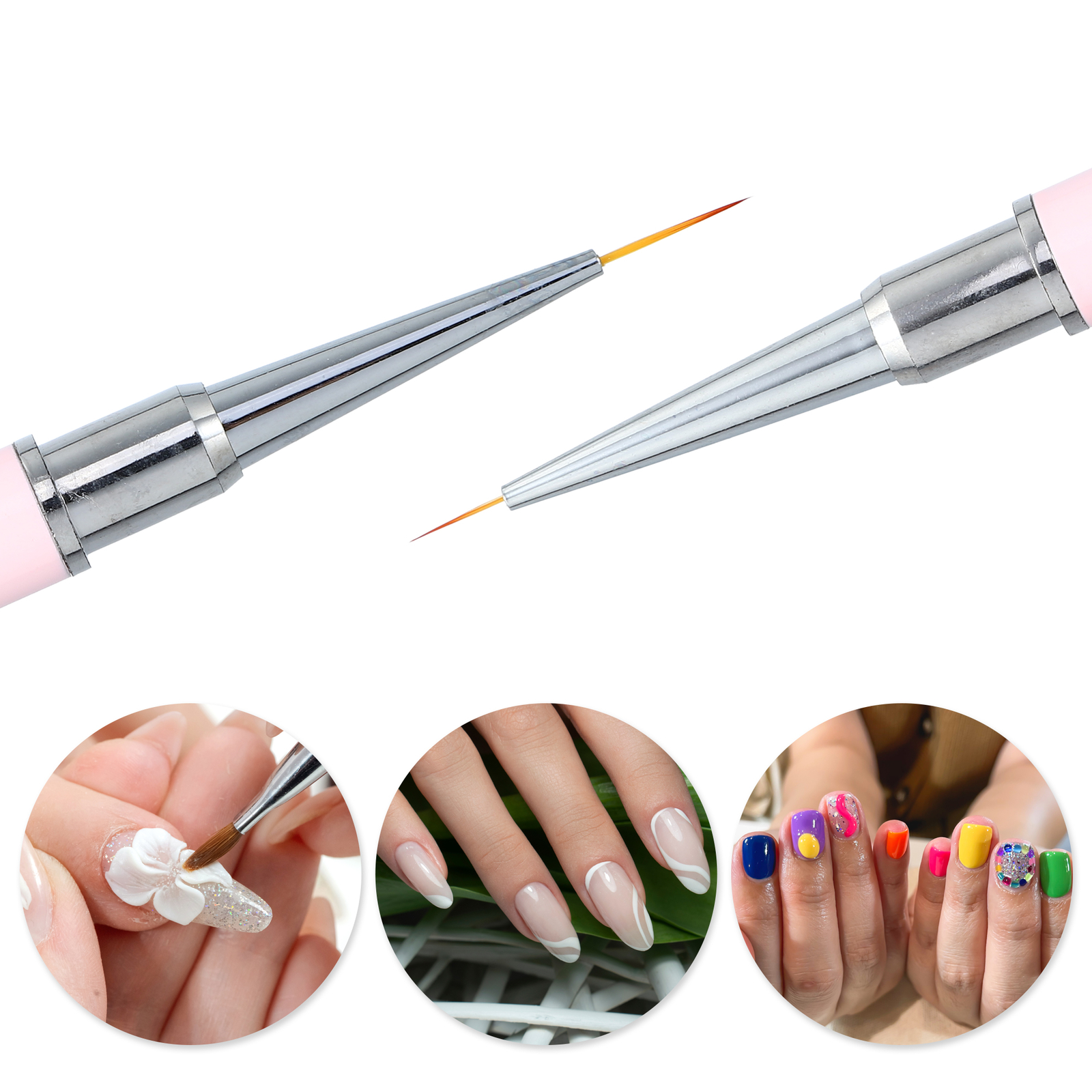 Nail Art Brush Gel Polish Nail Art Colors Painting Tools for Home DIY Manicure