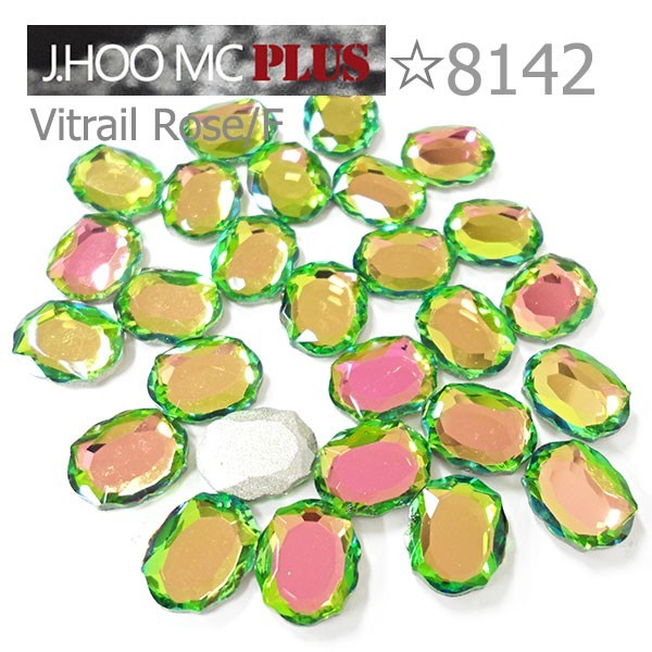 J.HOO Crystal 8142 Baroque Mirror V-Cut Fancy Rhinestones 10x8mm Nail Art (8pcs)