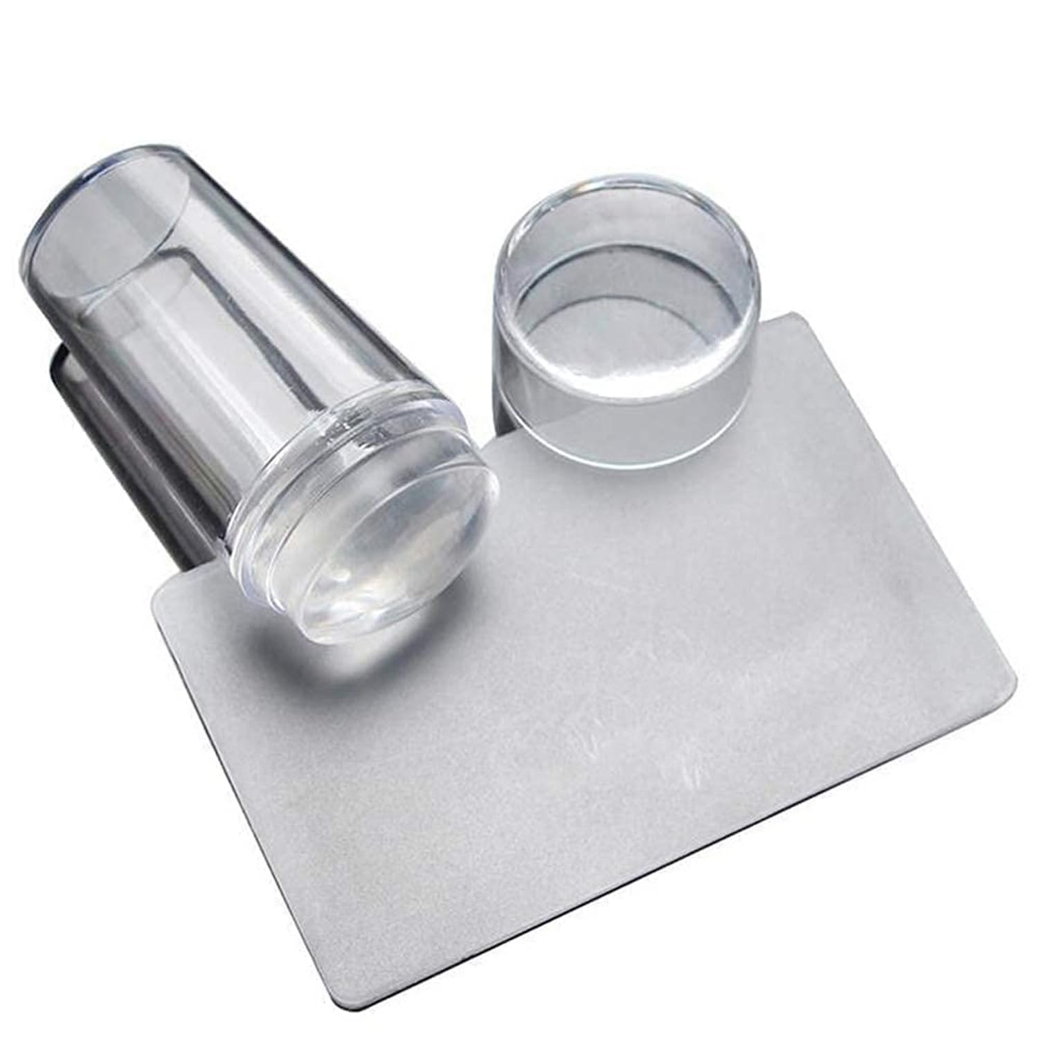 Clear Jelly Silicone Nail Art Stamper Scraper Transparent Stamping Polish