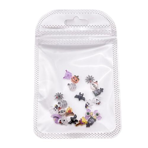 100Pcs Halloween Nail Art Charms Multi Shapes Colors 3D Pumpkin Halloween-5
