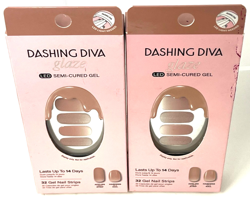 (2) Dashing Diva Glaze LED Semi-Cured Gel Sealed GAM172 – Velvet Blush