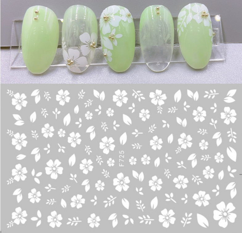 Nail Art Stickers Transfers Decals Spring Flowers Cherry Blossom Floral DIY NS44