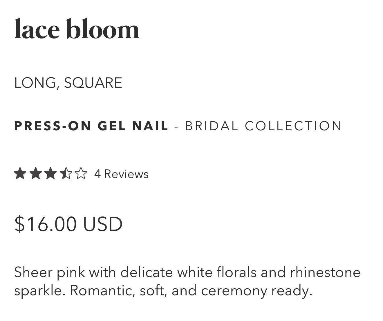 Kleo Kolor Press-On Gel Nails ~Lace Bloom~Brand New Unopened, 30 nails in box