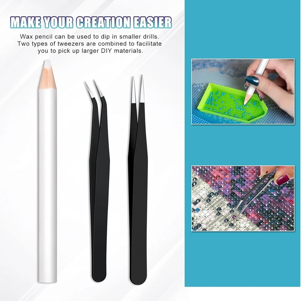 Maitys 22PCS Wax Rhinestone Picker Pencil Set Diamond Painting Nail Art Tools