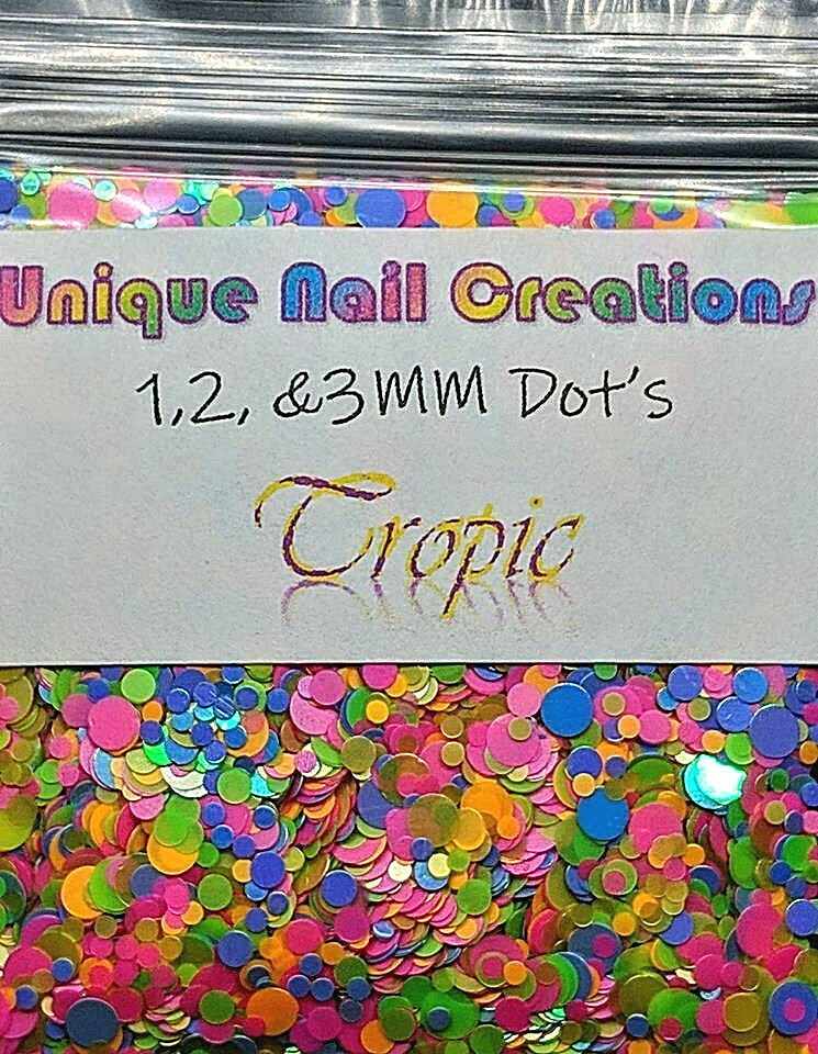 1,2,&3MM Mixed DOTS GLITTER BLENDS~U Choose Nail•Acrylic•Gel•Body Art•Face