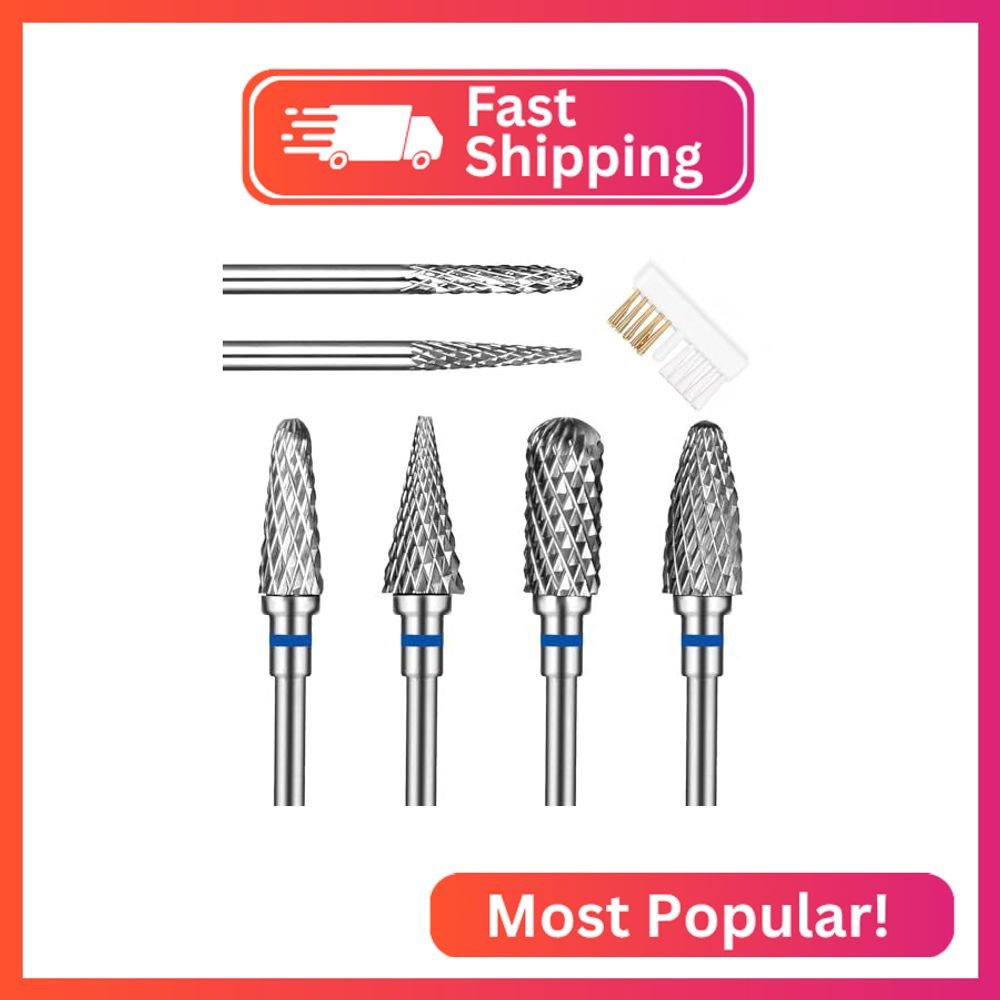 YUXIANLB Nail Drill Bits Set Tungsten Steel Nail Bits 1.77 Inches Diamond Cuticl