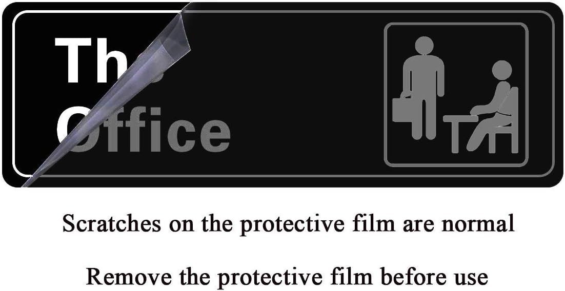 Elegant Self-Adhesive 9×3 Inch Acrylic Door & Wall Name Plate – Black & White