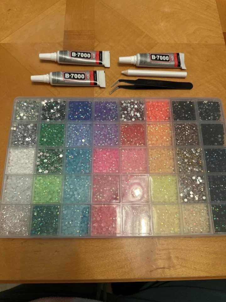 40 Colors Resin Jelly Rhinestones for Bedazzling, 3Mm 32000 Pcs Flatback Gems fo