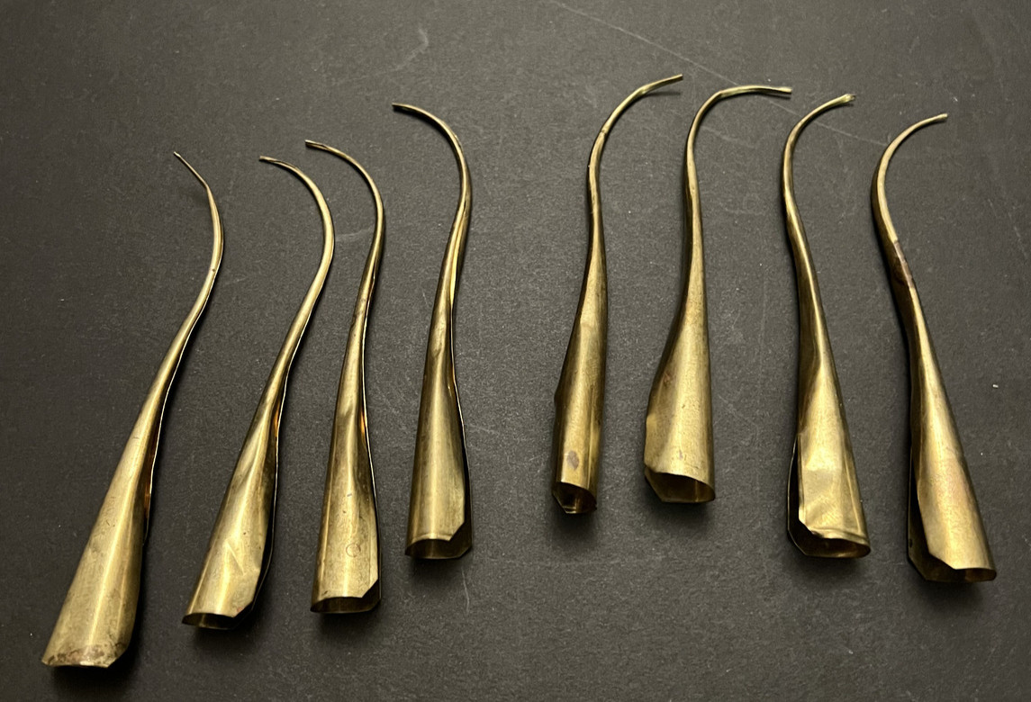 Extra Long Pointed Silver Metal Nail Stiletto Tips Chinese Style Dance Cosplay