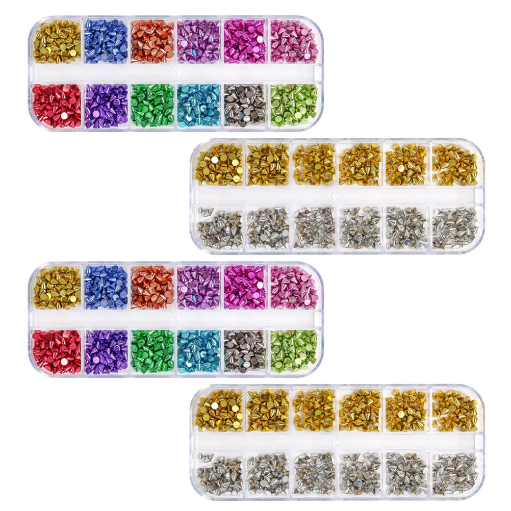 4 Boxes Halloween Nail Charms Nails Jewelry Art Decoration Party Hardware