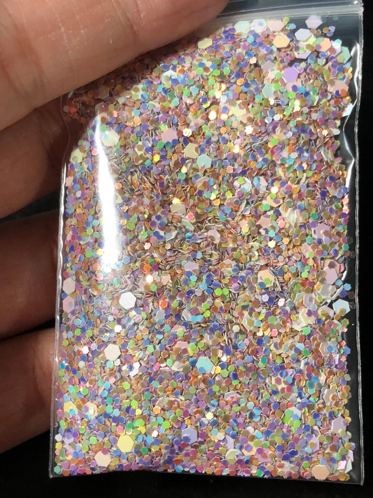 Colorful Raw limited different size glitter mix nail art Acrylic Nail US seller