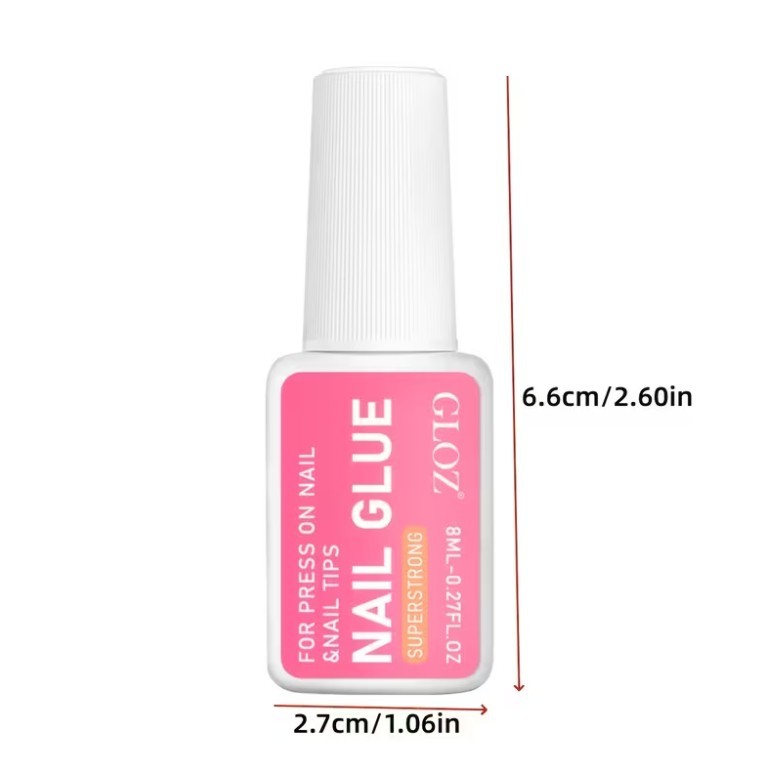 Nail Bond Glue 3-Pack Super Strong Brush On Glue For Press-On Tips Acrylic Nails