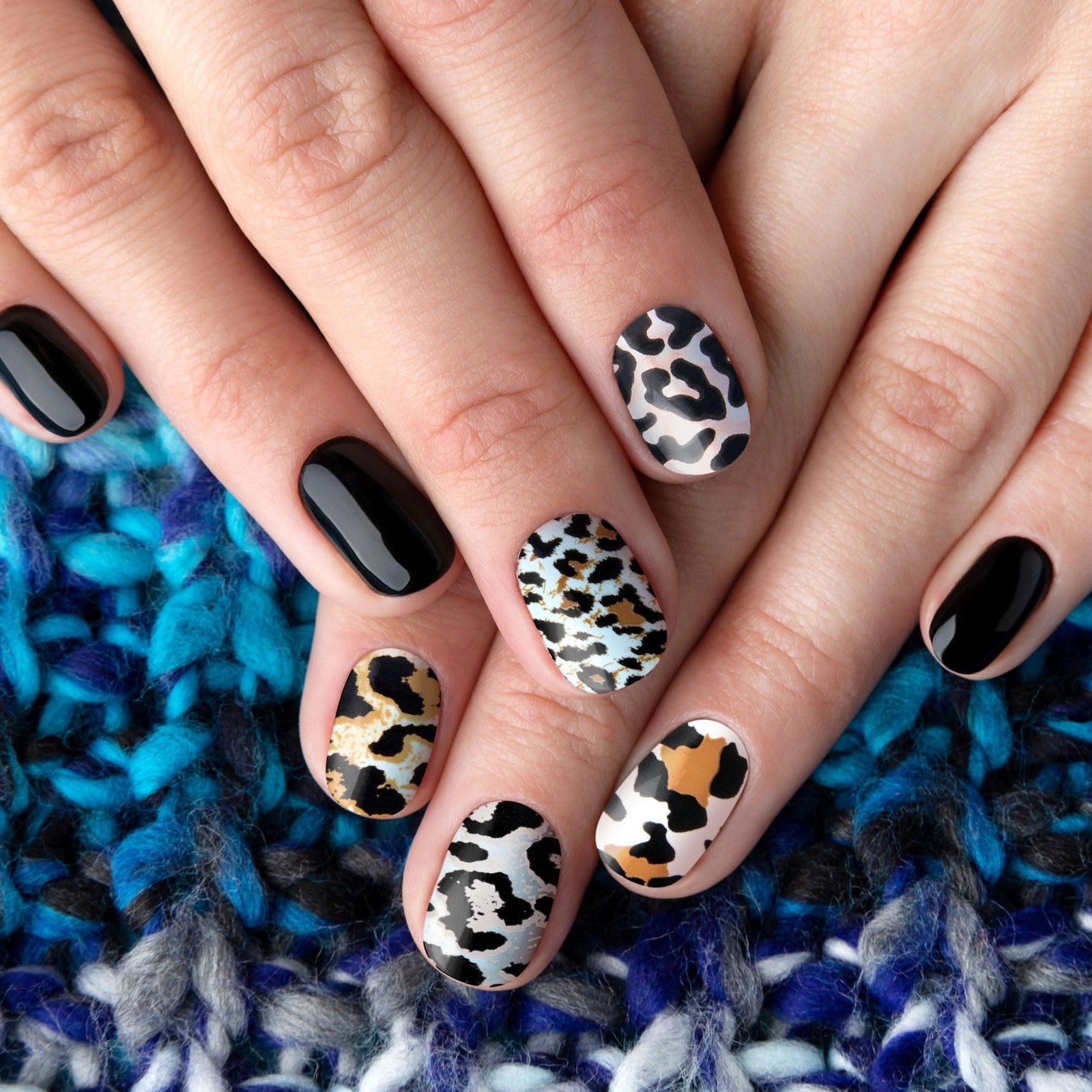 Alpinleux 10 Pcs Print Leopard Nail Art Transfer Stickers, 4cm×2cm
