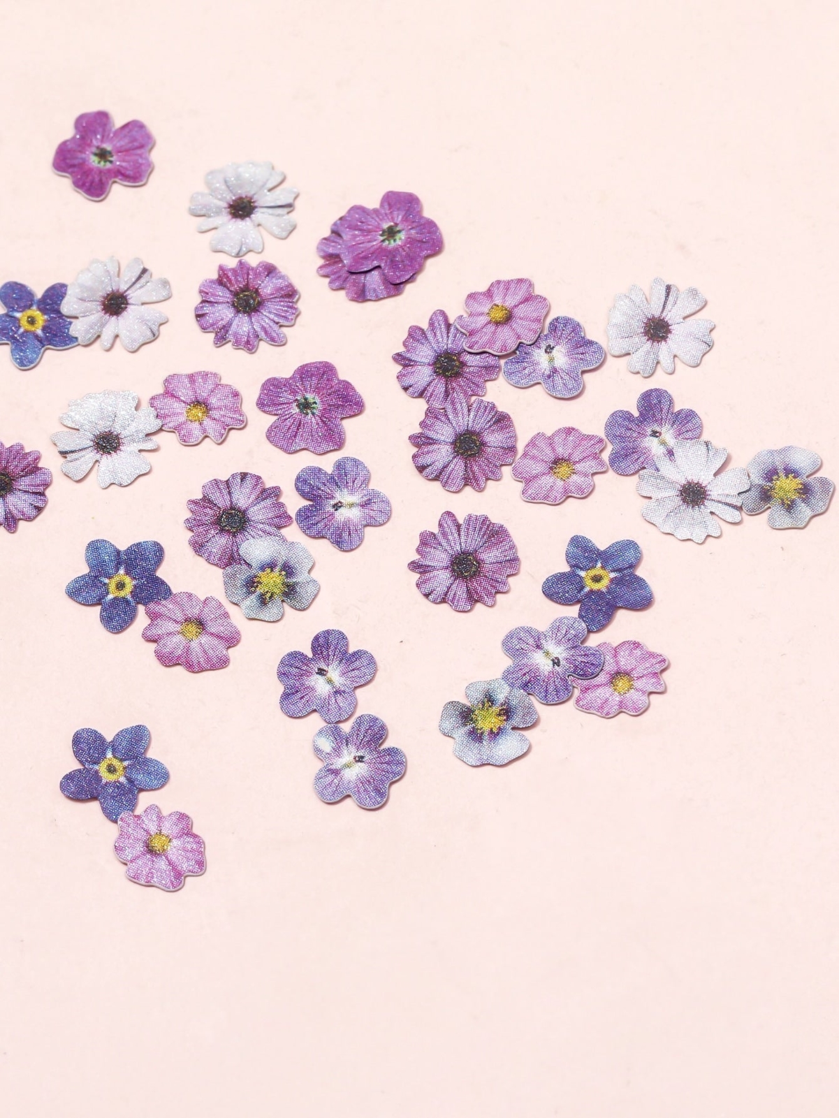 1box Purple Flower Shaped Nail Art Decoration Nail Art Charms Manicure