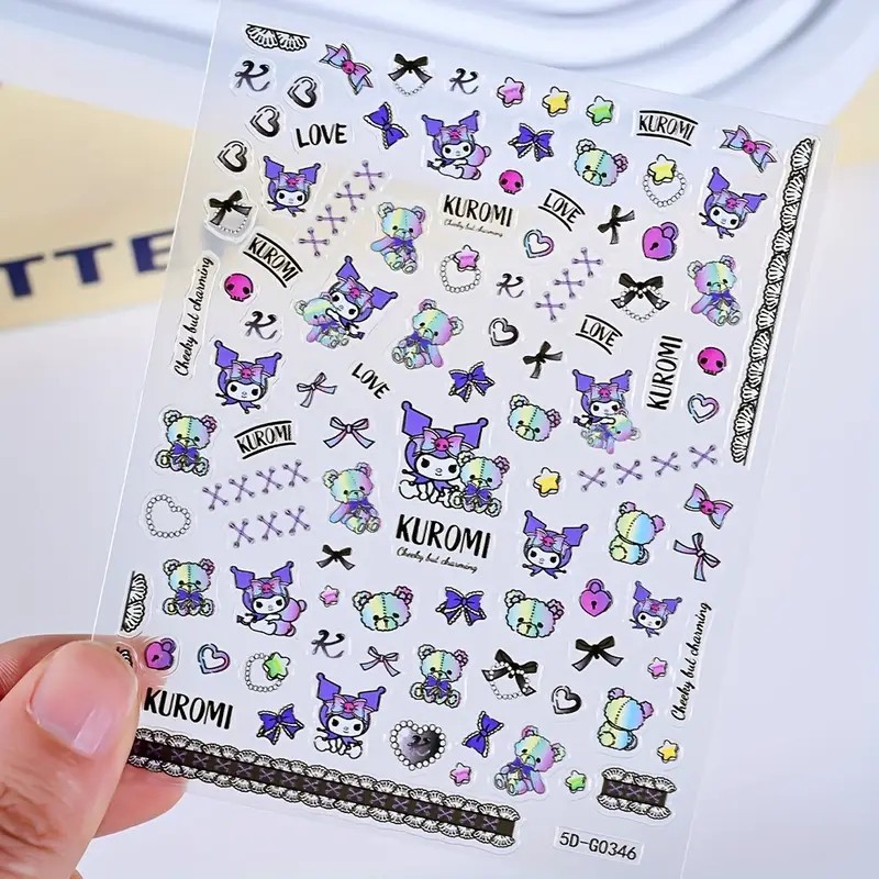 Nail Art Stickers Self-Adhesive Kuromi Cartoon SW3