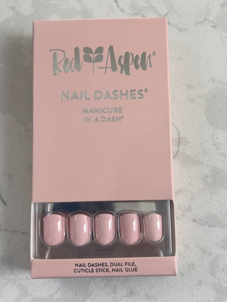 Red Aspen Short Square, Press on Nails, Manicure in a Dash