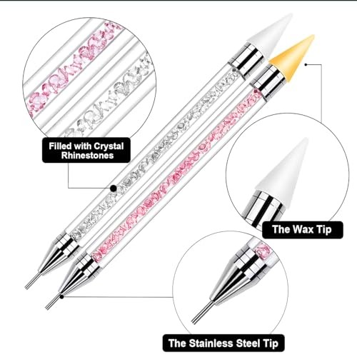 Rhinestone Picker Tool, Dual-ended Rhinestones Applicator Nail Art Design