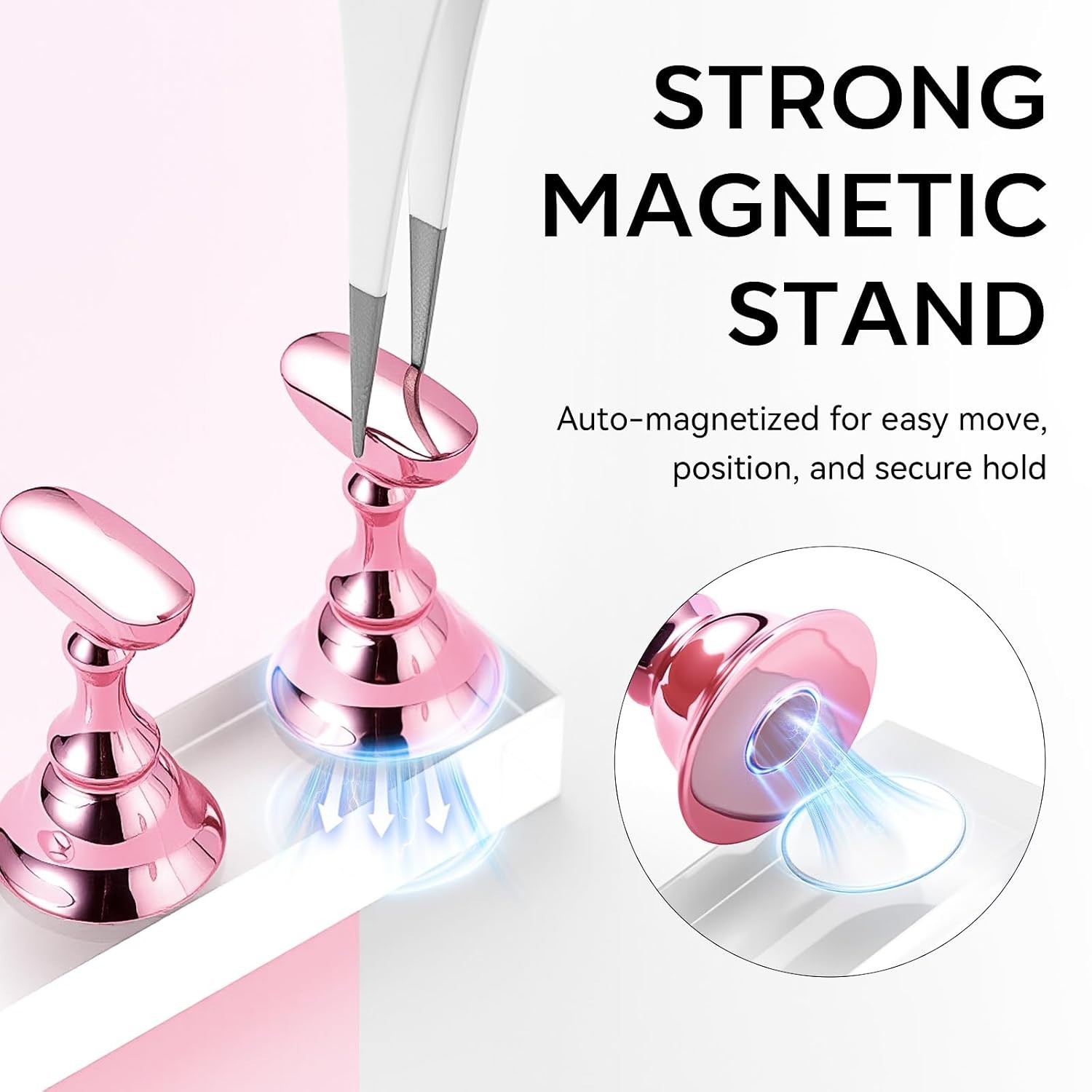 Professional Acrylic Nail Stand Set | 10-Pack Magnetic Holders for Nail Art