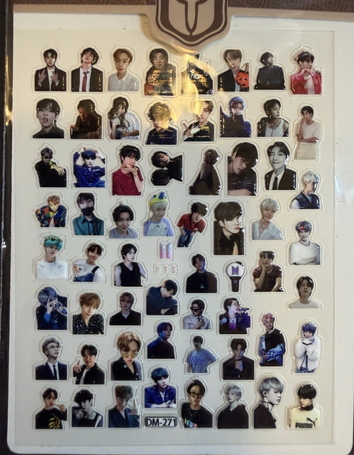 3 packs Nail stickers BTS BT21 arirang RM Jin Suga J-hope Jimin V Jungkook