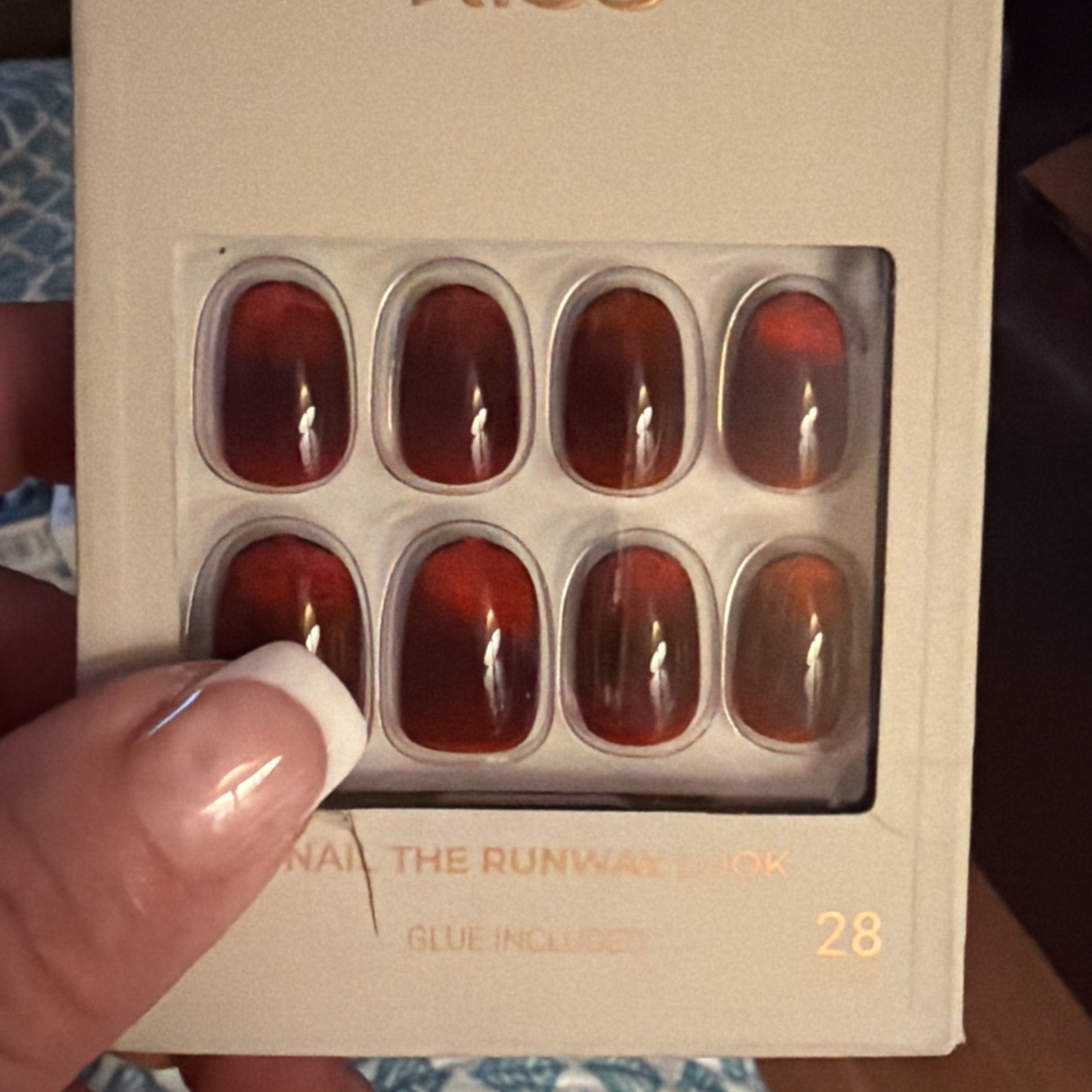 Lot of 5 Kiss Press On Manicure Nails 24- 30 Count ea pack (120)