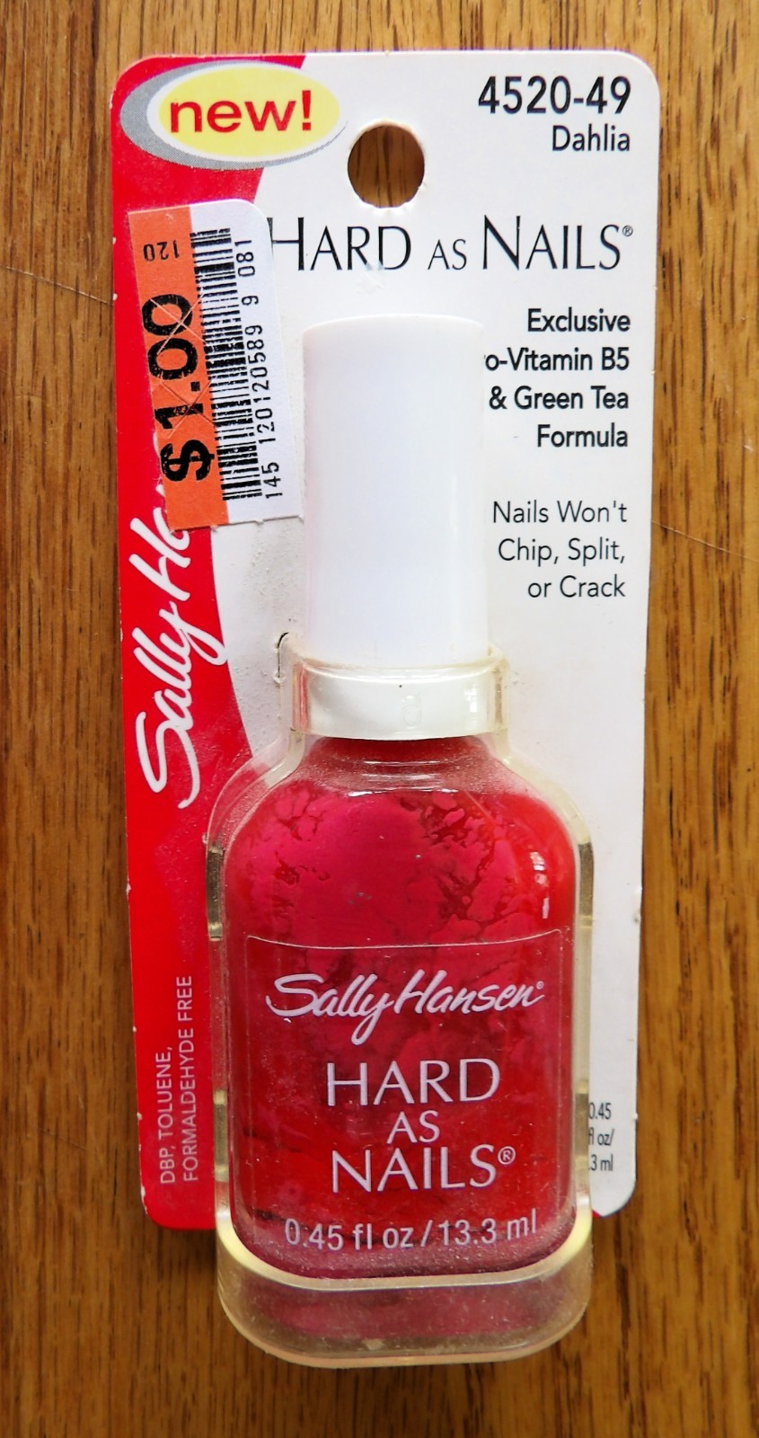 Sally Hensen Hard As Nails Nail Polish Dahlia 4520-49 Vintage