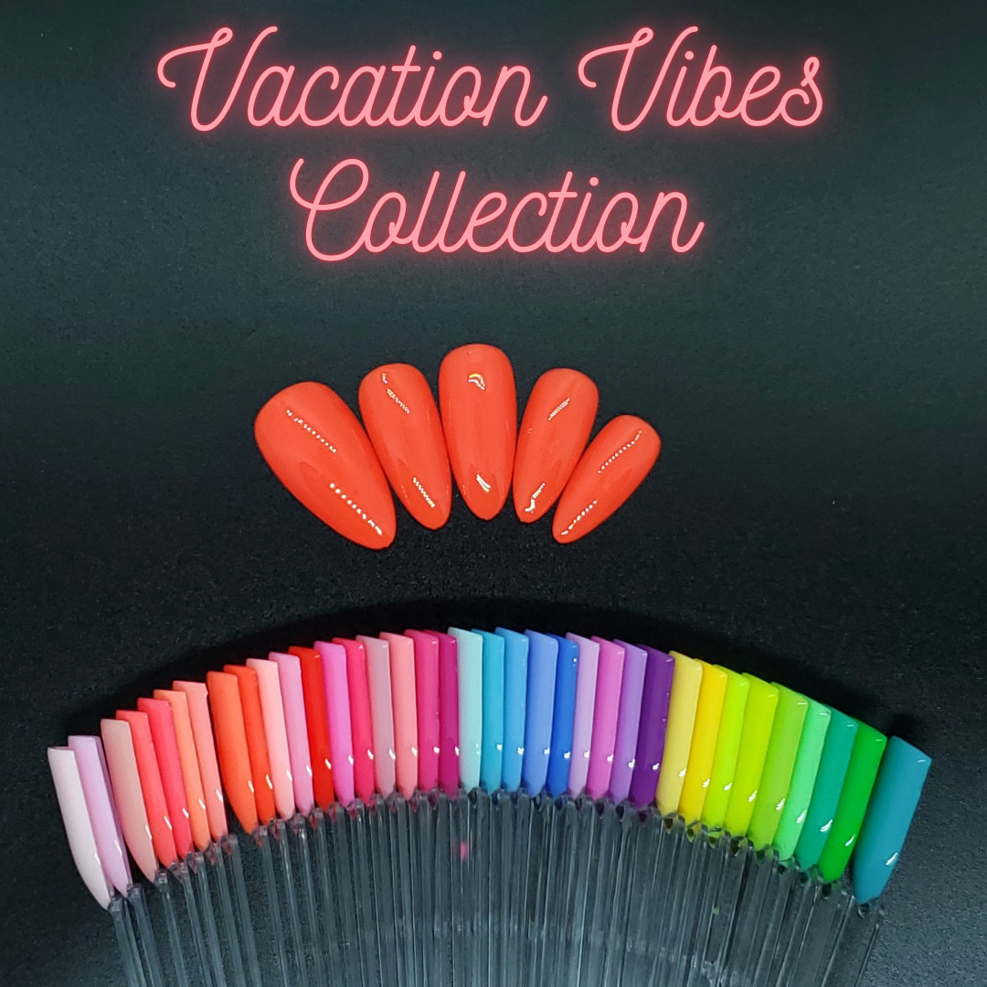 #409 Neon Orange Press On Nails | Handmade | Hard Gel Glue On Nails