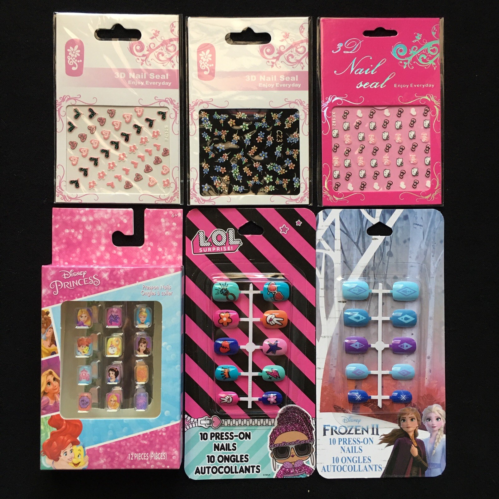 Press-on Nail-Disney Princess / Frozen / LOL / Hello Kitty / Heart /Flower St255