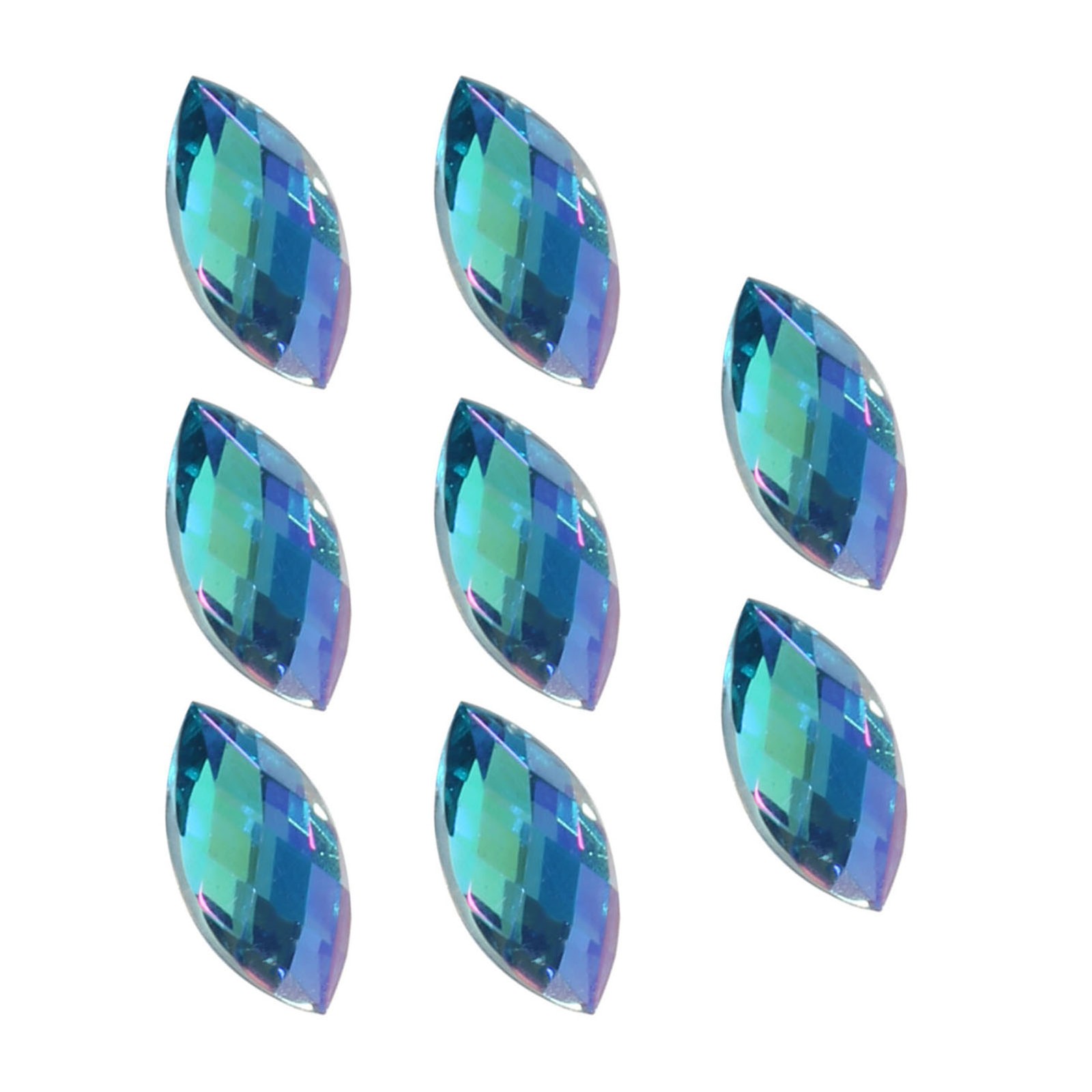 ¦Colorful Horse Eye Shape Acrylic Rhinestones Flat Back Art Accessories(Light
