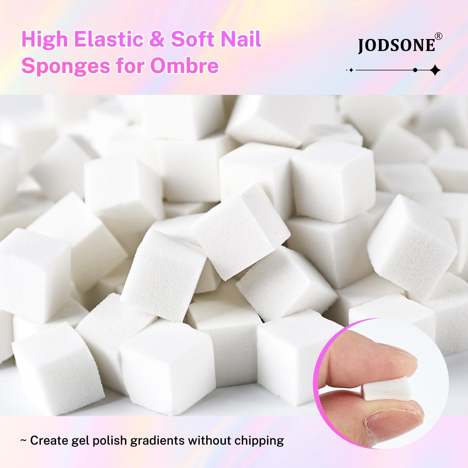 JODSONE 100PCS Soft Nail Multiple colors for gradient and blush nail art
