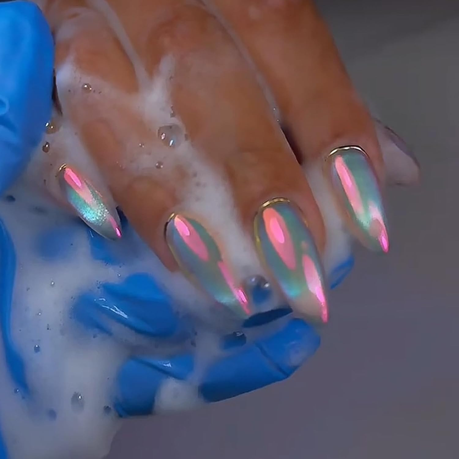 Chrome Nail Powder | Glazed Donut Mirror Effect Holographic Pigment | Profession