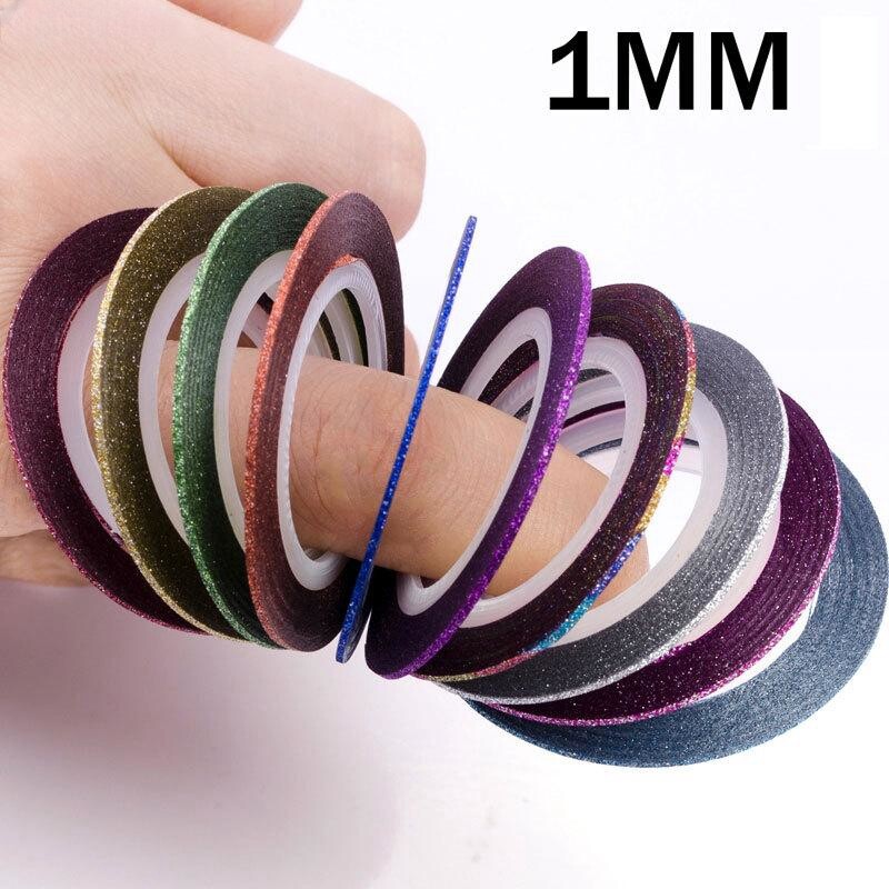 1mm/2mm/3mm Nail Striping Tape Line DIY Nail Art Decoration Stickers 10 Rolls