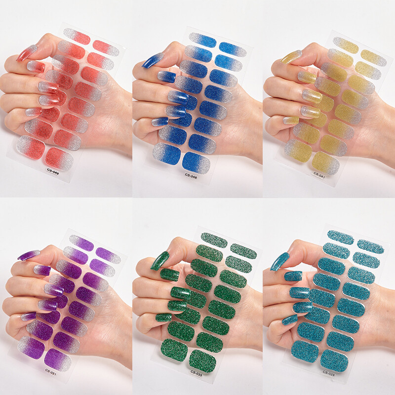 Nail Art Stickers Nail Stickers Scallion Powder Nail Stickers Nail Accessories