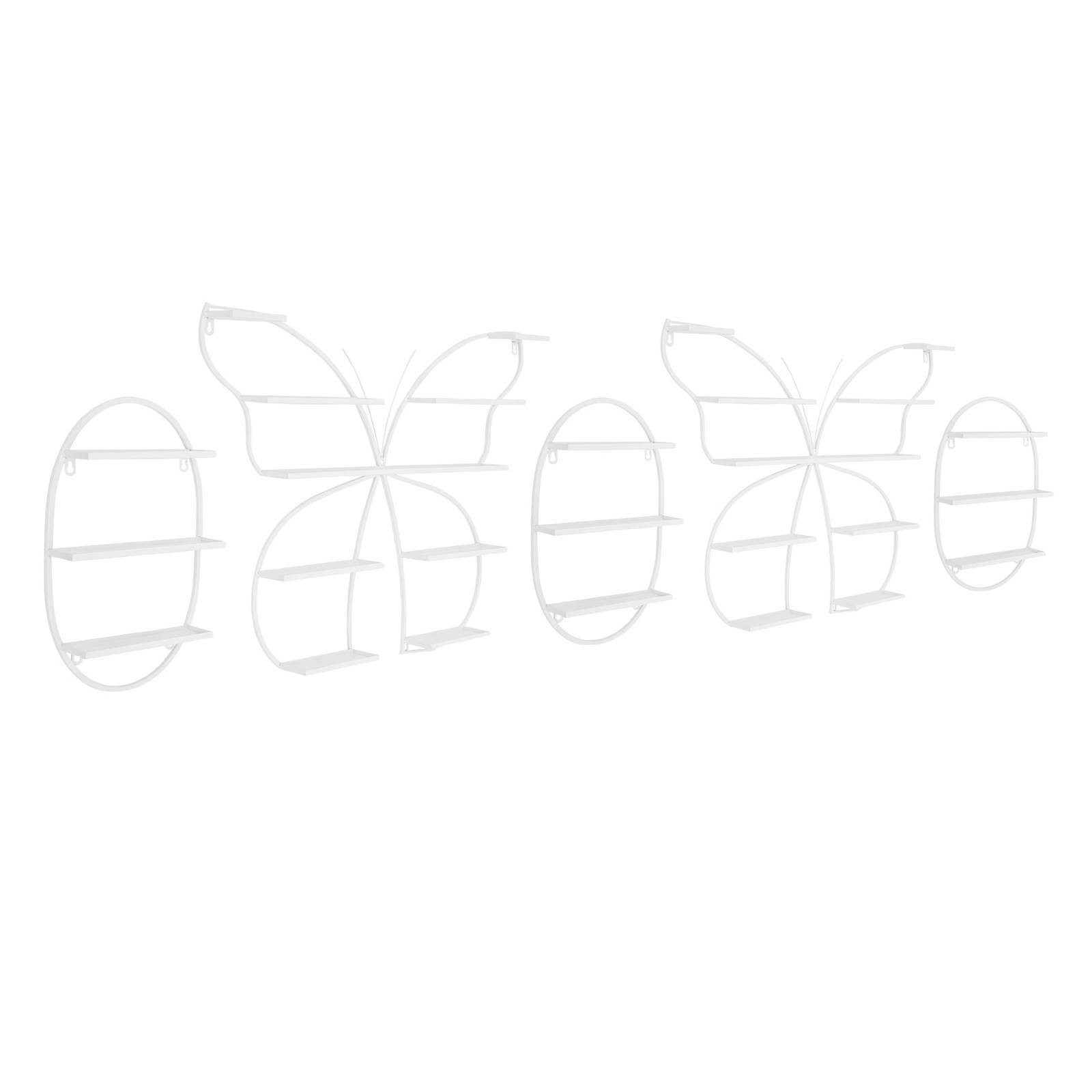 5PCS Iron Butterfly Nail Polish Rack, Wall-mounted Nail Polish Storage Rack