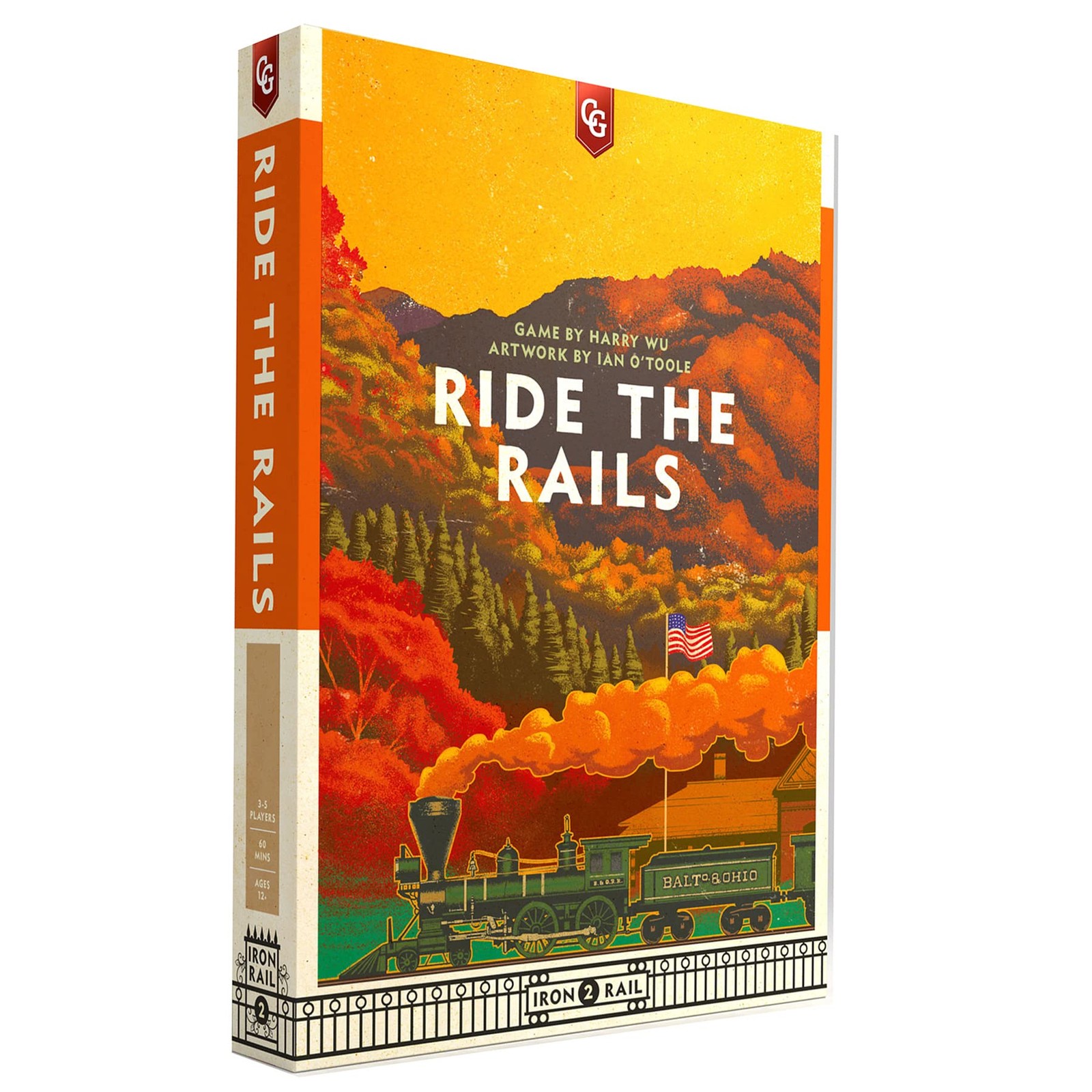 Capstone Games Ride The Rails Strategy Board Game for 3 One Size, Multicolor