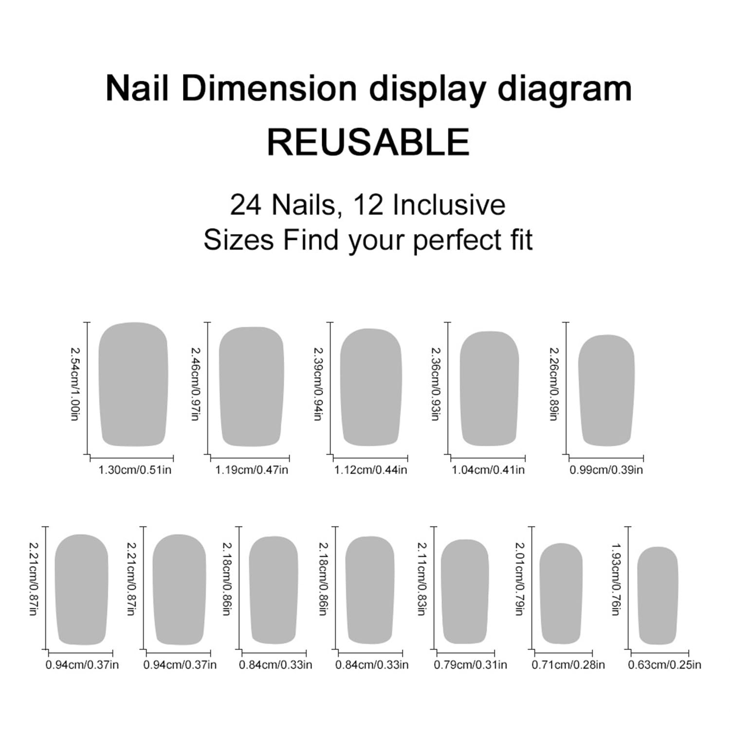 Halloween Press on Nails Square Medium Fake Nails With 3D Spider Heart Charms…