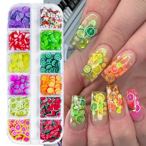 4 Boxes Holographic Nail Glitter Mixed Butterfly Heart Star Sequins Style L