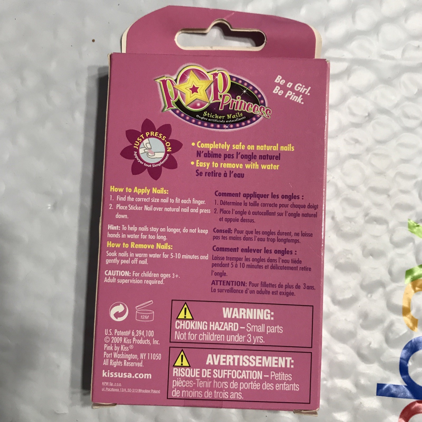PINK by KISS Pop Princess 24 Sticker Nails 53491 PSP03 uns NIB