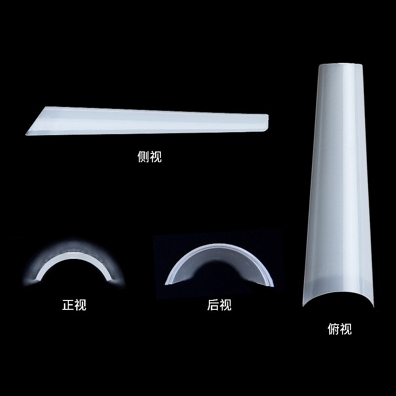 500 Pcs Extra Long C Curve Coffin False Nail Tips Acrylic French Nail Art Tips