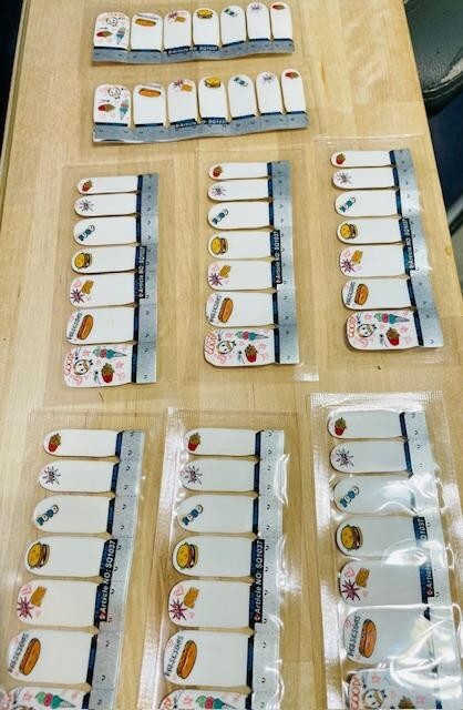 Nail Wraps. Stickers. Polish. Manicure. Self Stick. Brand New. Set of 8. Food