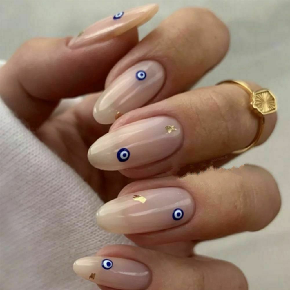 Abstract Color Evil Eye Nail Art Decal Sticker Hamsa Hand of Fatima 3D DIY NH3