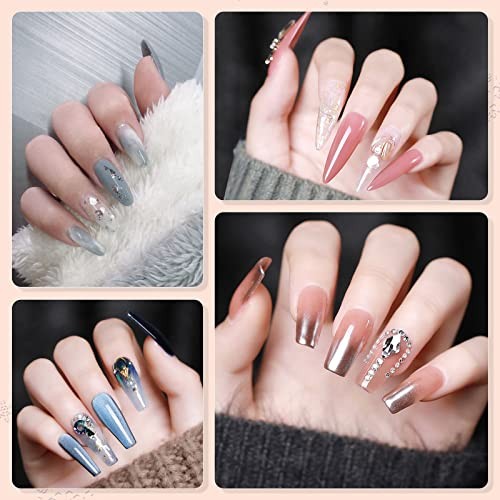 Acrylic Nail Tips Kit 500 Pcs French Tip Nails Set Square Half Cover Natural