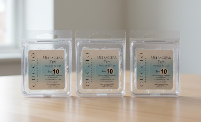 Cuccio Pro Ultraclear Nail Tips Size 10 Pack of 3, 50 Count Each